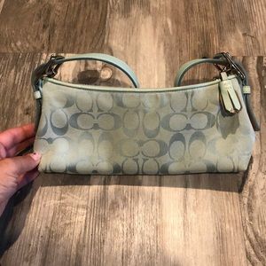Ice blue coach purse